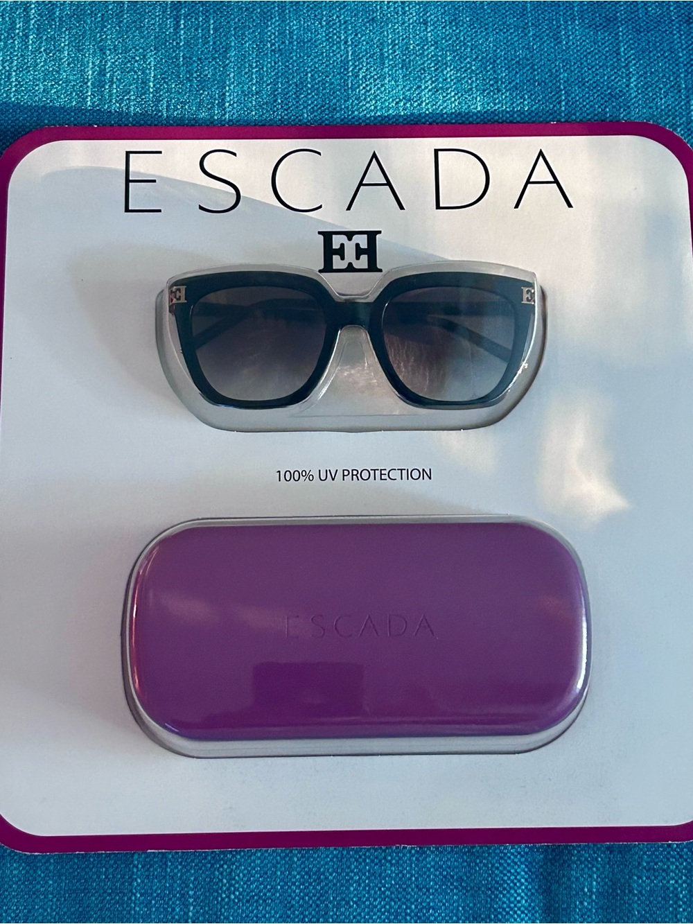 Escada Black Sunglasses with Purple Case